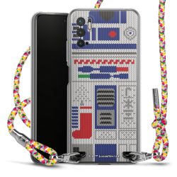 New Carry Case Transparent Stoff colourful/silber