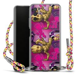 New Carry Case Transparent Stoff colourful/silber