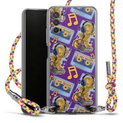 New Carry Case Transparent Stoff colourful/silber