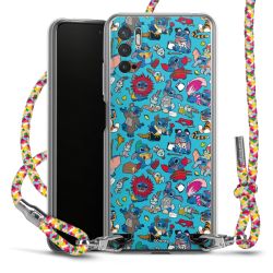 New Carry Case Transparent Stoff colourful/silber