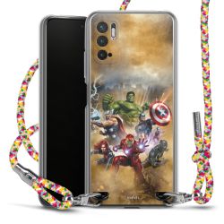 New Carry Case Transparent Stoff colourful/silber