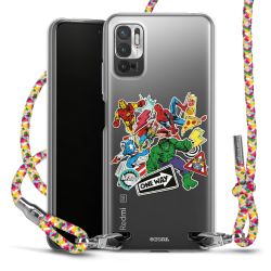 New Carry Case Transparent Stoff colourful/silber