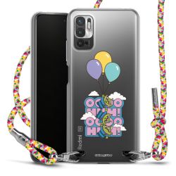 New Carry Case Transparent Stoff colourful/silber