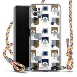 New Carry Case Transparent Stoff colourful/silber