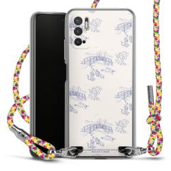 New Carry Case Transparent Stoff colourful/silber