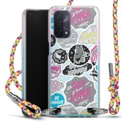 New Carry Case Transparent Stoff colourful/silber