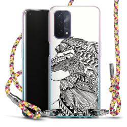 New Carry Case Transparent Stoff colourful/silber