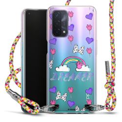 New Carry Case Transparent Stoff colourful/silber