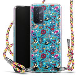 New Carry Case Transparent Stoff colourful/silber