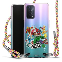 New Carry Case Transparent Stoff colourful/silber