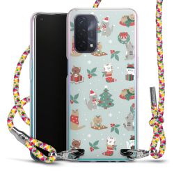 New Carry Case Transparent Stoff colourful/silber