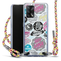 New Carry Case Transparent Stoff colourful/silber