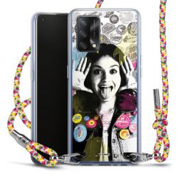 New Carry Case Transparent Stoff colourful/silber