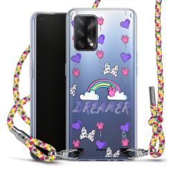 New Carry Case Transparent Stoff colourful/silber