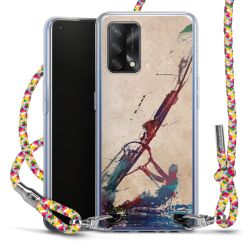 New Carry Case Transparent Stoff colourful/silber