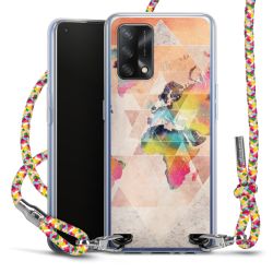 New Carry Case Transparent Stoff colourful/silber