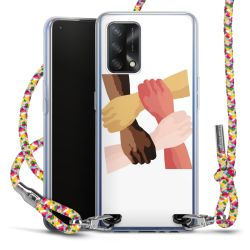 New Carry Case Transparent Stoff colourful/silber