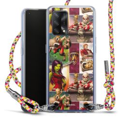 New Carry Case Transparent Stoff colourful/silber