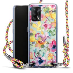 New Carry Case Transparent Stoff colourful/silber