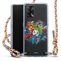 New Carry Case Transparent Stoff colourful/silber