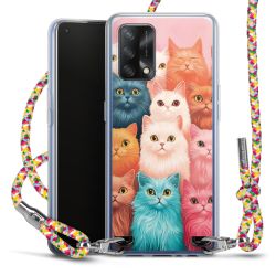 New Carry Case Transparent Stoff colourful/silber