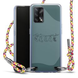 New Carry Case Transparent Stoff colourful/silber