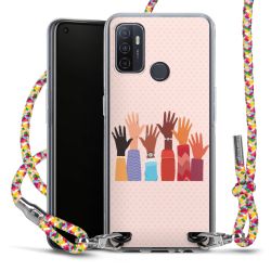 New Carry Case Transparent Stoff colourful/silber