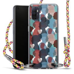 New Carry Case Transparent Stoff colourful/silber