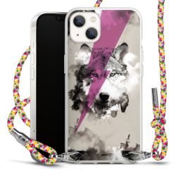 New Carry Case Transparent Stoff colourful/silber