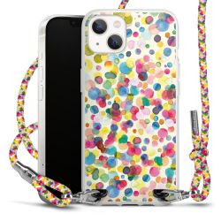 New Carry Case Transparent Stoff colourful/silber