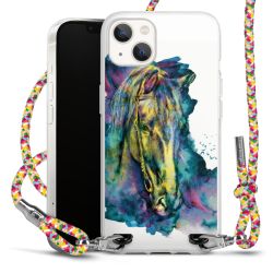 New Carry Case Transparent Stoff colourful/silber