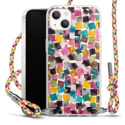 New Carry Case Transparent Stoff colourful/silber