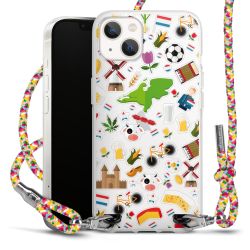 Carry Case Transparent Fabric colourful