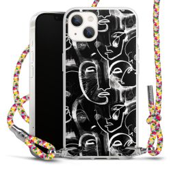 New Carry Case Transparent Stoff colourful/silber