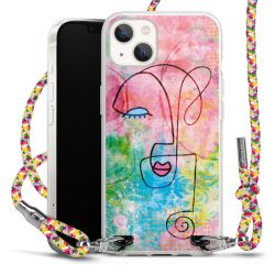 New Carry Case Transparent Stoff colourful/silber