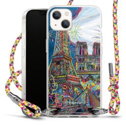 New Carry Case Transparent Stoff colourful/silber