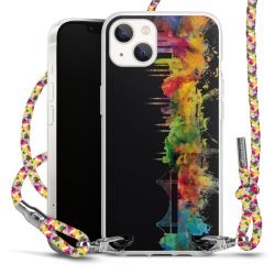 New Carry Case Transparent Stoff colourful/silber