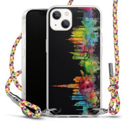 New Carry Case Transparent Stoff colourful/silber