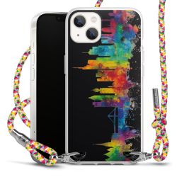 New Carry Case Transparent Stoff colourful/silber