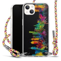 New Carry Case Transparent Stoff colourful/silber