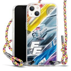 New Carry Case Transparent Stoff colourful/silber