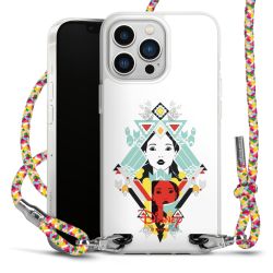 New Carry Case Transparent Stoff colourful/silber