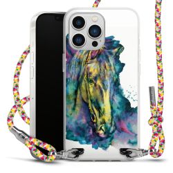 New Carry Case Transparent Stoff colourful/silber