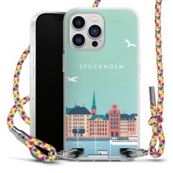 New Carry Case Transparent Stoff colourful/silber