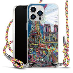 New Carry Case Transparent Stoff colourful/silber