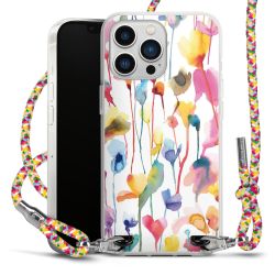 New Carry Case Transparent Stoff colourful/silber