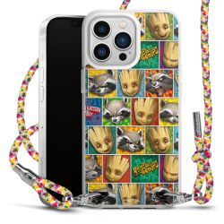 New Carry Case Transparent Stoff colourful/silber