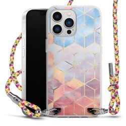 New Carry Case Transparent Stoff colourful/silber