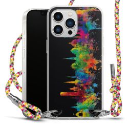 New Carry Case Transparent Stoff colourful/silber