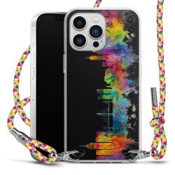 New Carry Case Transparent Stoff colourful/silber